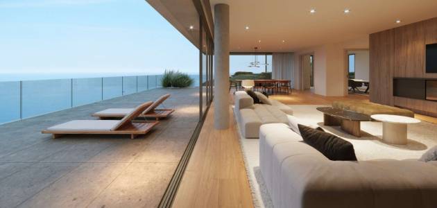 Apartamento de  Diseño & Categoría con Jardín Frente al Mar.  